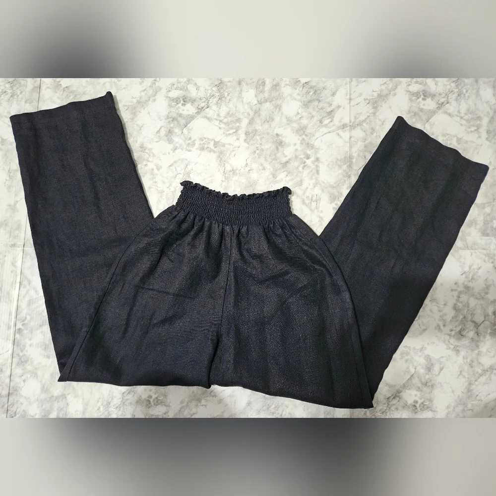 REFORMATION Mora Linen Effortless Summer Chic Crop Top & Wide Leg Pants SIZE XS.